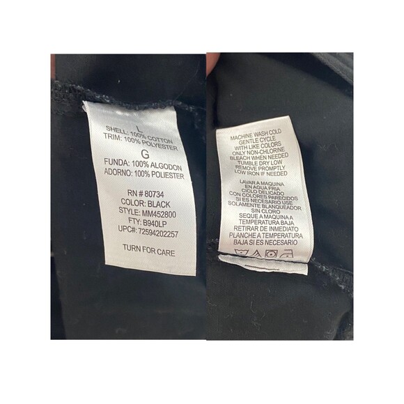 L Black Jacket, Snap buttons, roll up sleeves - Picture 5 of 7